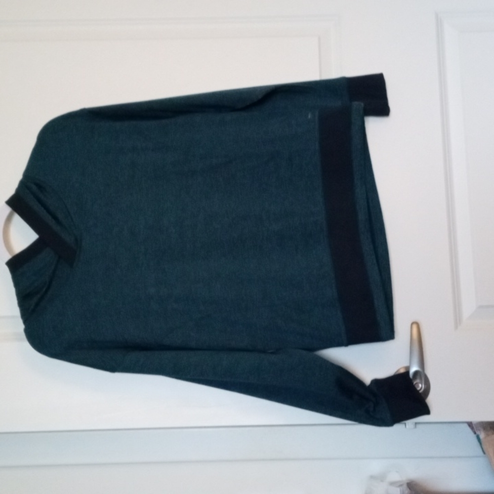 Small teal Mondetta athletic hoodie in beautiful shade with black trim. NWOT